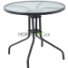 Метална градинска маса, градински маса със стъклен плот