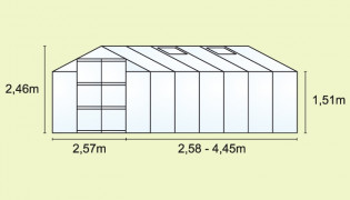 Парникови УРАН 6700 Glass 3 mm сребро