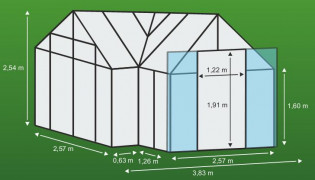 Парникови SIRIUS Glass 3 mm сребро