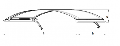 Входни навеси ARCO 160/90 Бяла