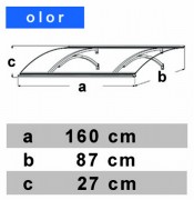 Входни навеси ЦВЯТ 160/87 сребро