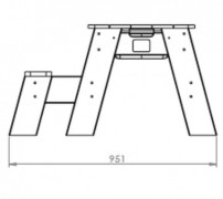 Дървена маса с пейка Aksent SAVE 31%
