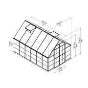 Палрам Balance 8x12 сребро поликарбонат парникови