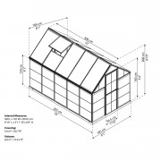 Палрам хибрид поликарбонат парникови 6x10