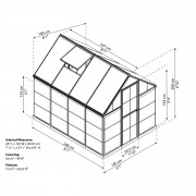 Палрам хибрид 6X8 поликарбонат парникови