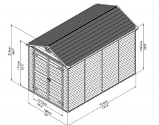 Garden House Палрам оберлихт 5.9 квадратни метра - 188x314 см