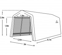 Тентов гараж Gatria 18 квадратни метра, 300x610cm