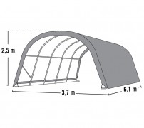 Покрив за коне Hadar 370x610x250cm 22,6m²