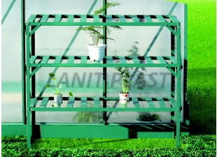 AL LANITPLAST рафт 126x50 см třípolicový зелено